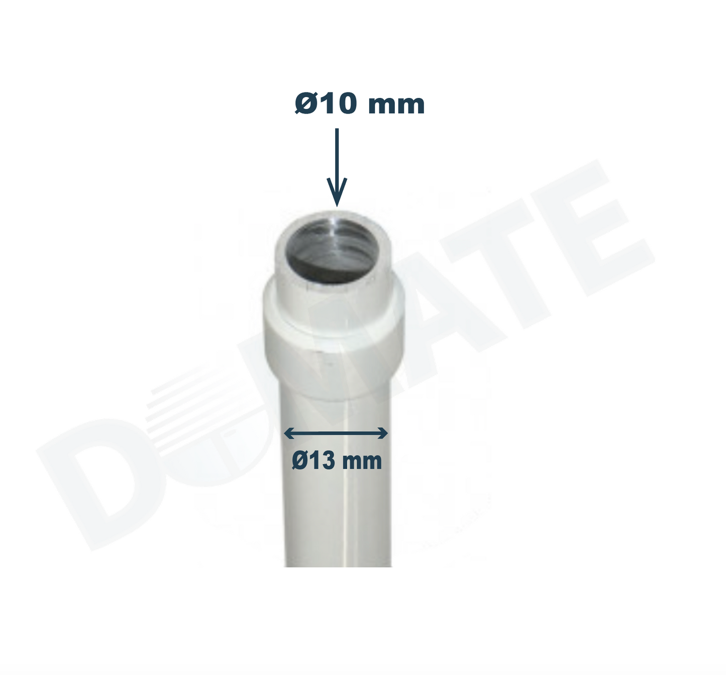 MANIVELLE ALUMINIUM Ø13 mm, Blanc